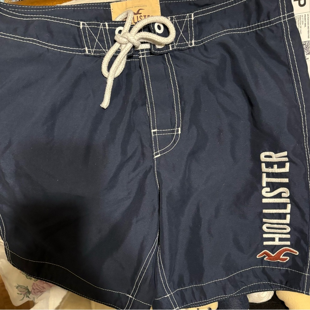 Hollister By Abercrombie Swim / Board Short / Trunks Vintage Embroidered Logo